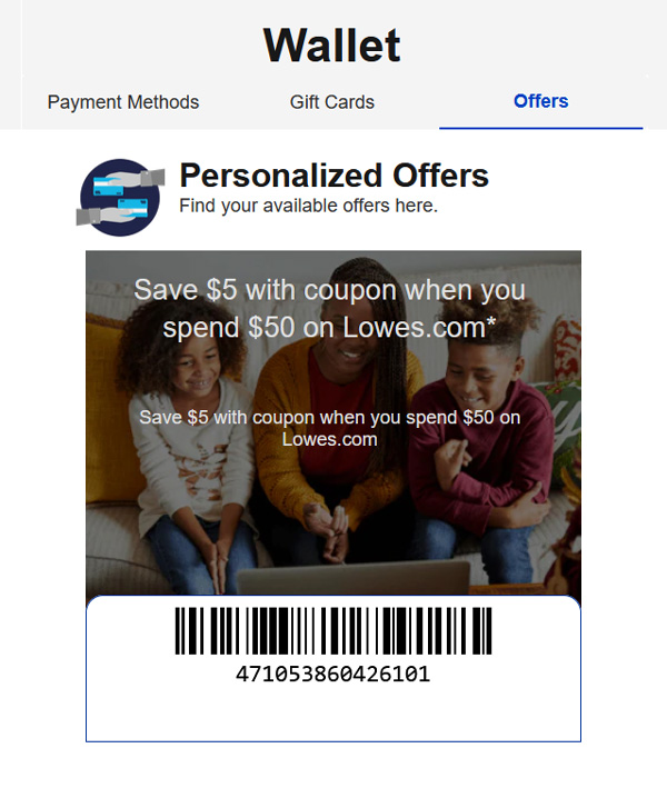 $5 OFF Lowes Promo Code for $50